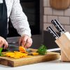 Set of 6 knives, with holder made from oak wood - Kitchen Craft - Image 2